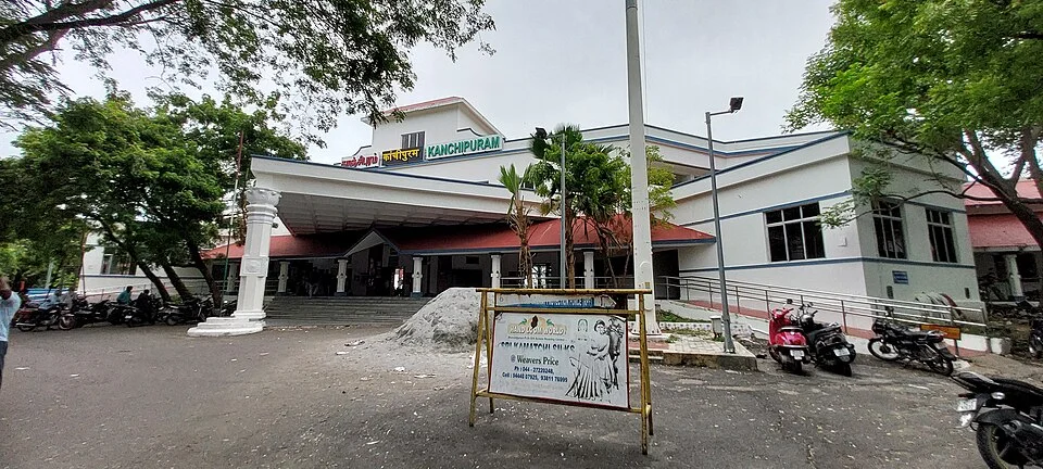 Kanchipuram demiryolu istasyonunun dış görünümü