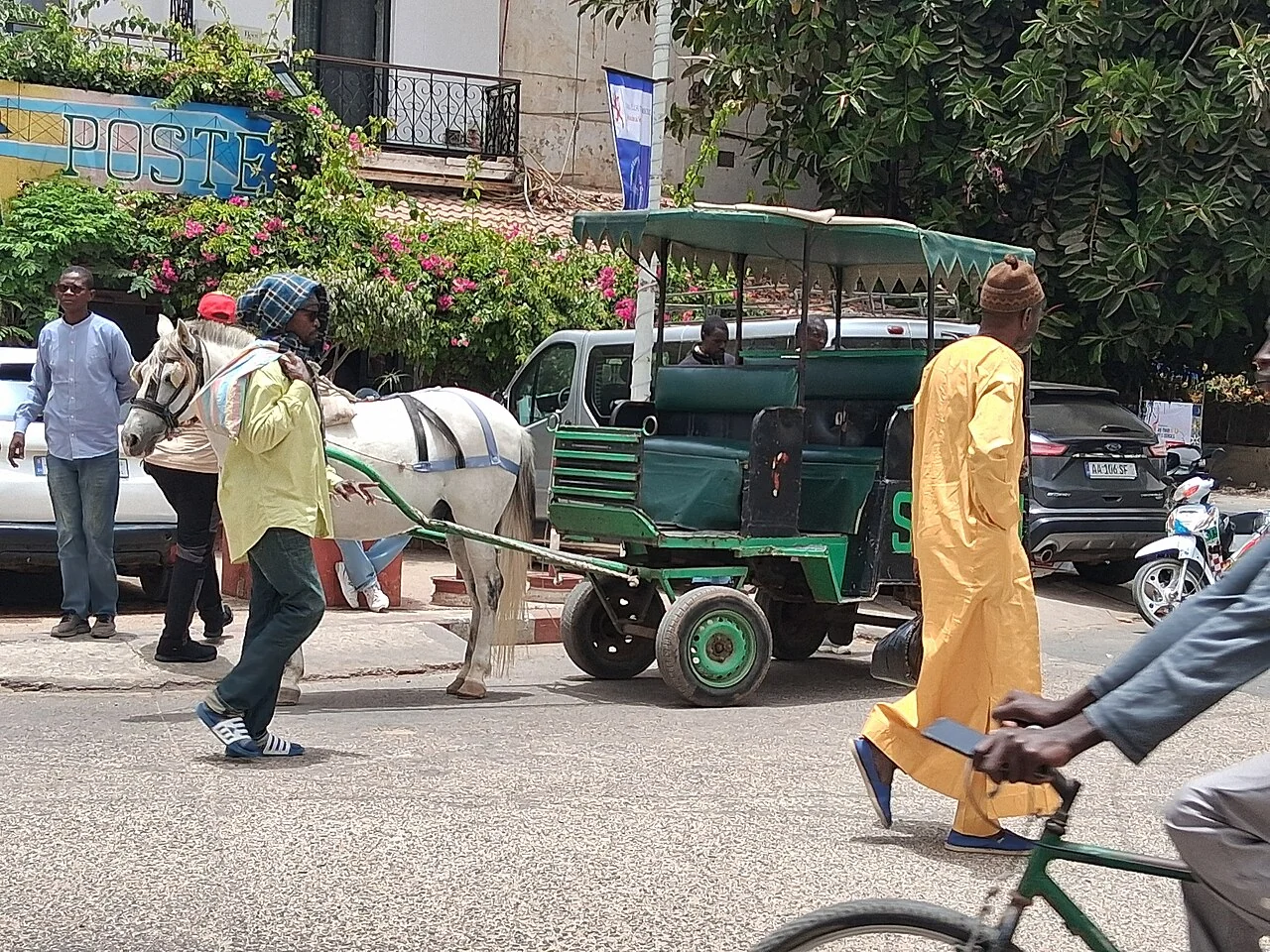 Everyday Saint-Louis street scene, 14 May 2026; not an exhibition artwork