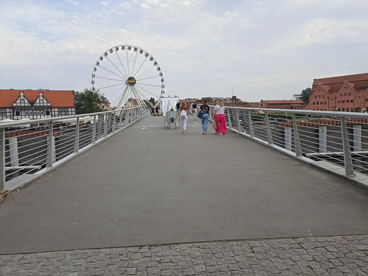 Gdańsk Ołowianka yaya köprüsü, Ağustos 2025
