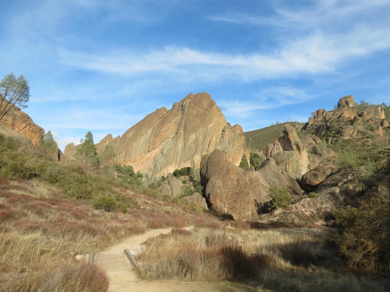 Dry grasses and rocks along Balconies Trail at Pinnacles, NPS archive