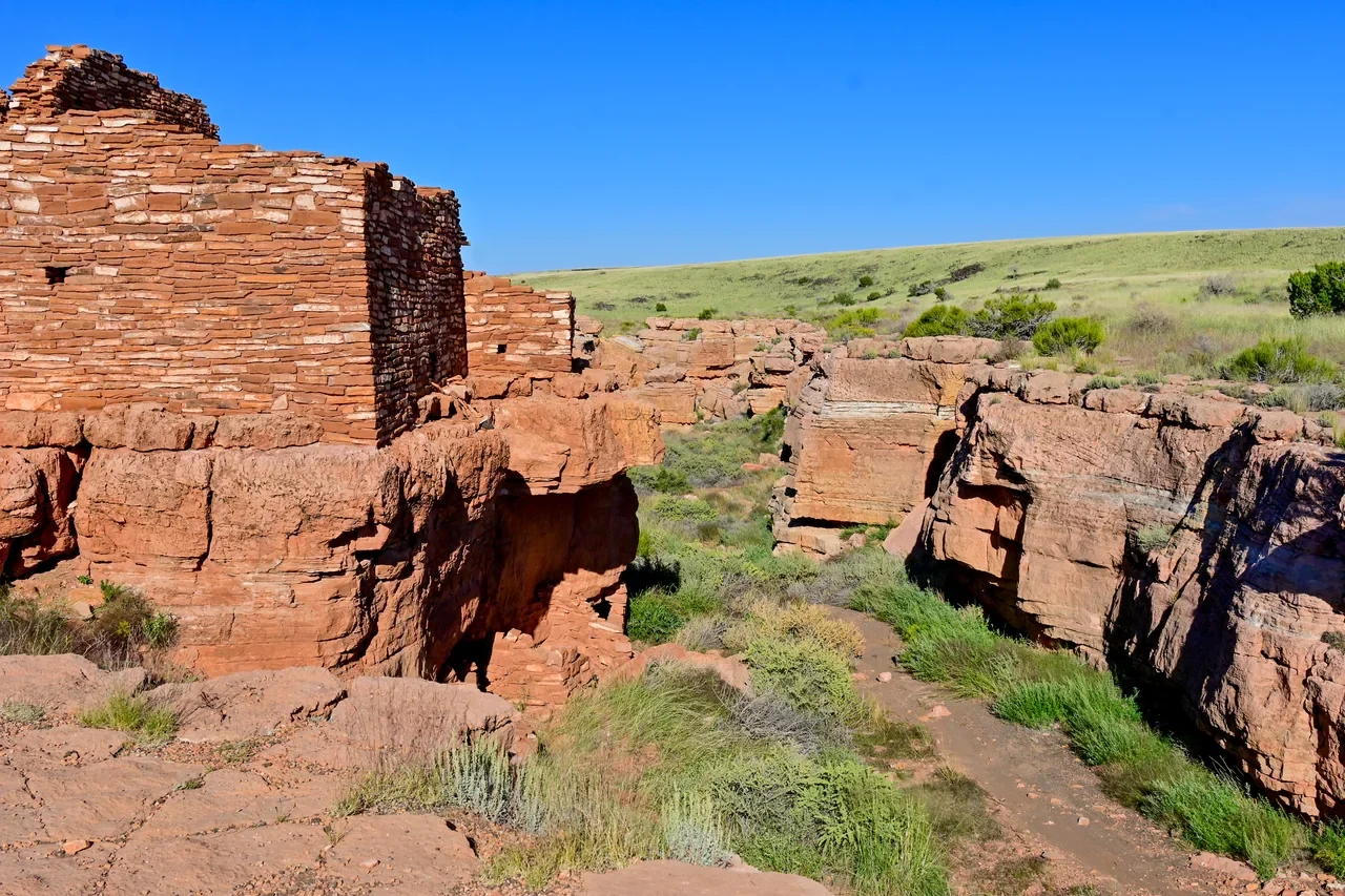 Archival small canyon and historic check-dam setting near Lomaki on an excursion outside Flagstaff