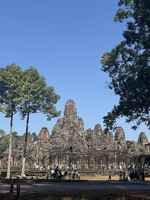 Stone towers of Bayon temple in Angkor Thom, Cambodia