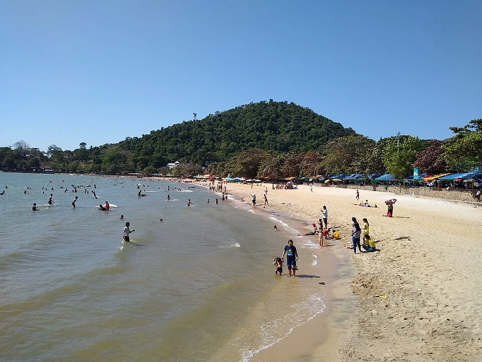 Coastal view of Kep Beach in Cambodia