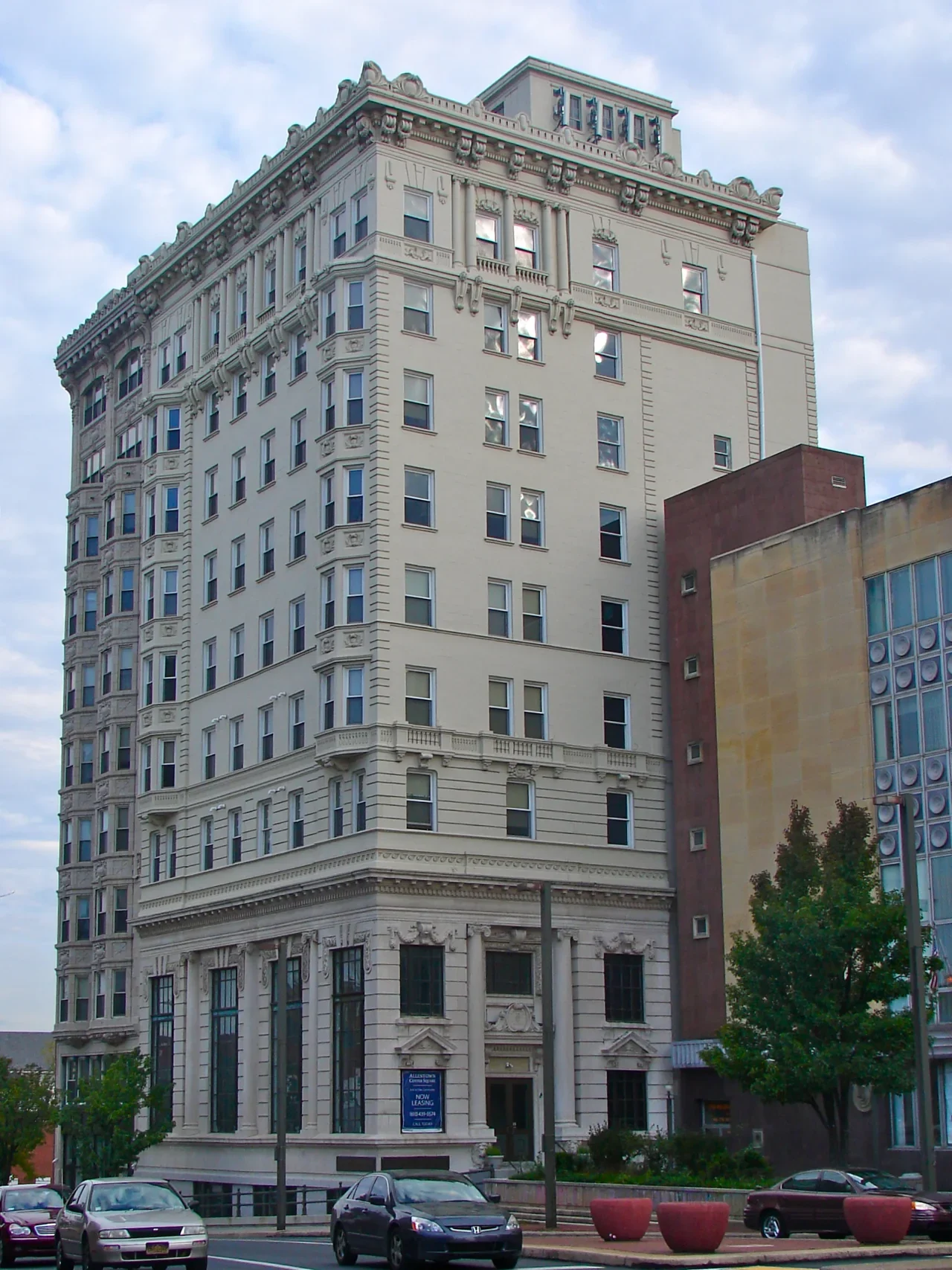 Historic bank facade on North Seventh Street, Allentown, 2011 archive