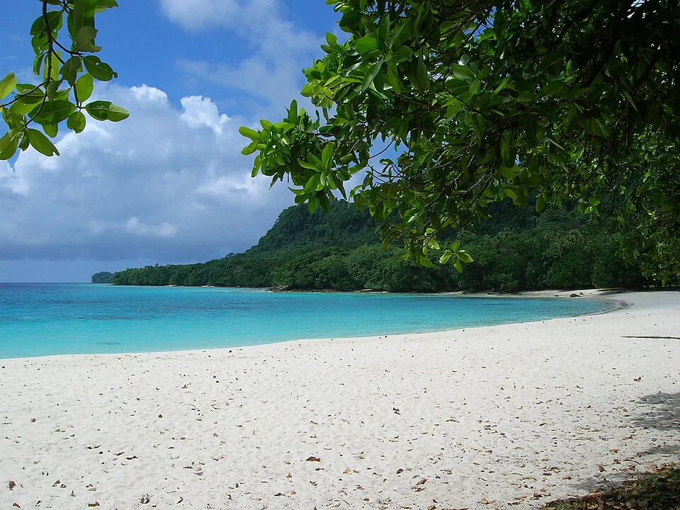 Vanuatu Espiritu Santo Champagne Beach kıyısı