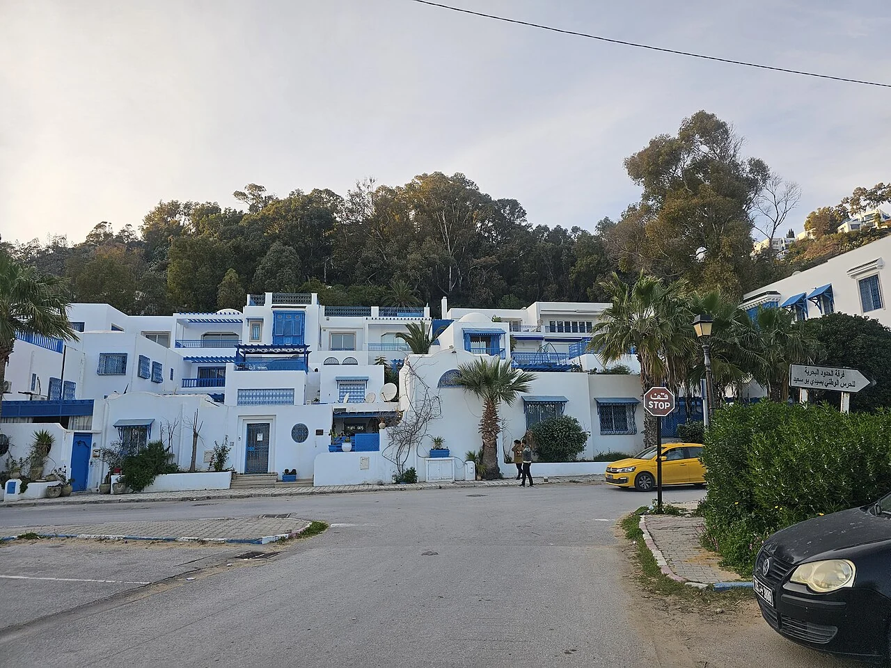 White-and-blue buildings and street surroundings at Sidi Bou Said, source capture date 7 March 2024; 2025 in the filename is not the capture date