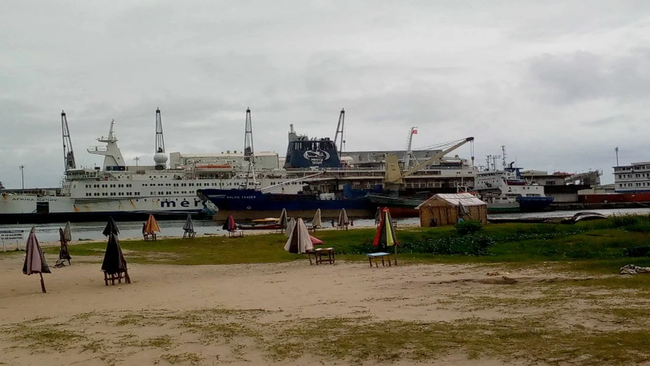 Tamatave shore and port setting; March 2024, not operational-port access or a swimming promise