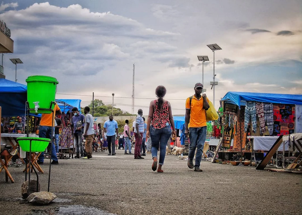 Arcades craft-market setting in Lusaka; Allan samila, 21 March 2021, not presented as Kabwata