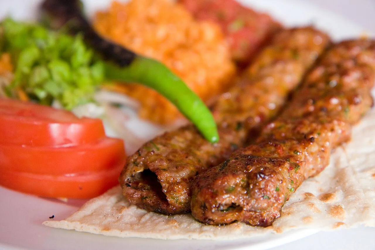 An Adana-kebab product example, October 2010; capture location not verified as an Adana restaurant.