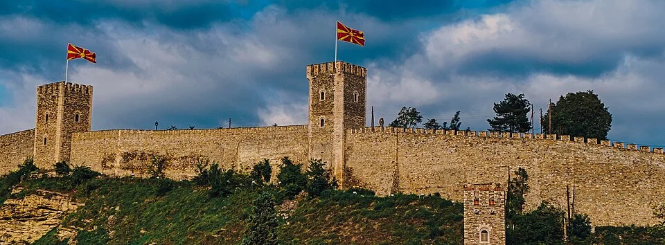 Walls and towers of Kale, Skopje, October 2014; city context for evening neighbourhood planning, not a food or current access photograph.