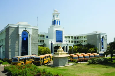 Exterior front facade of GM Institute of Technology in Davangere