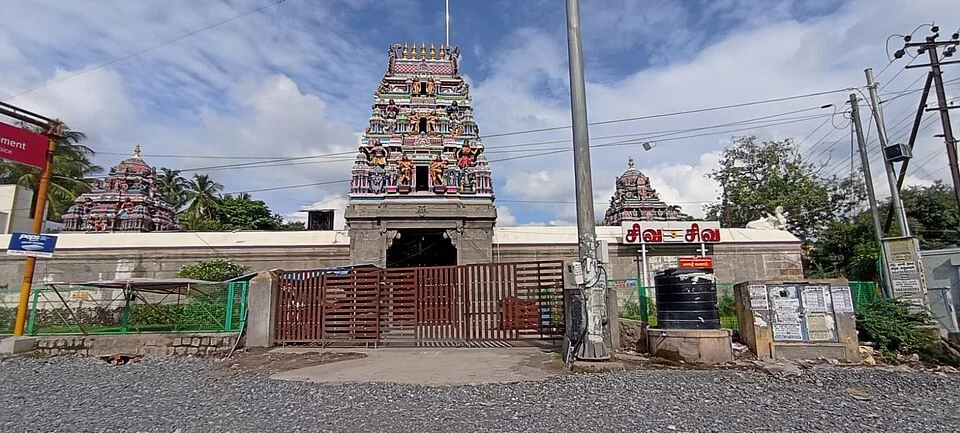 Entrance tower at Sugavaneswarar Temple in Salem