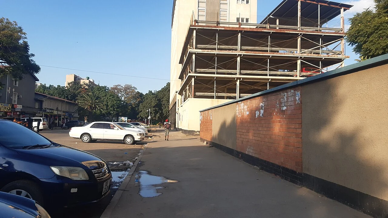 General Lusaka street and building setting; Icem4k, 29 May 2022, not a museum-interior image