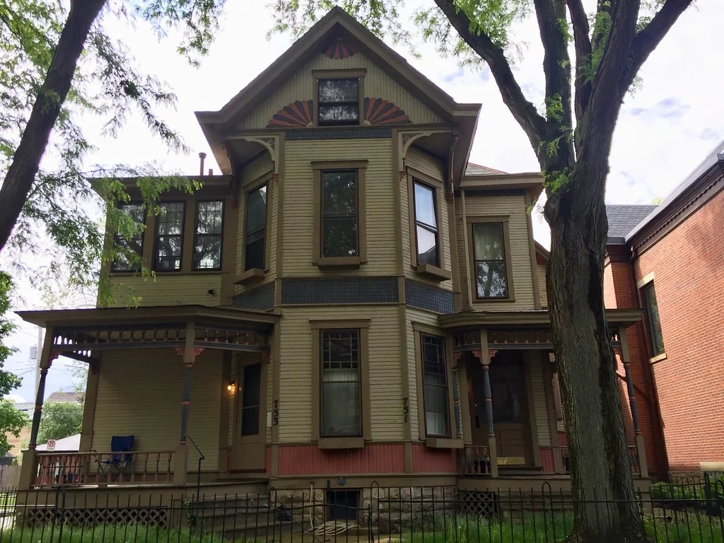 Wood sided house on Franklin Avenue in Columbus Olde Towne East