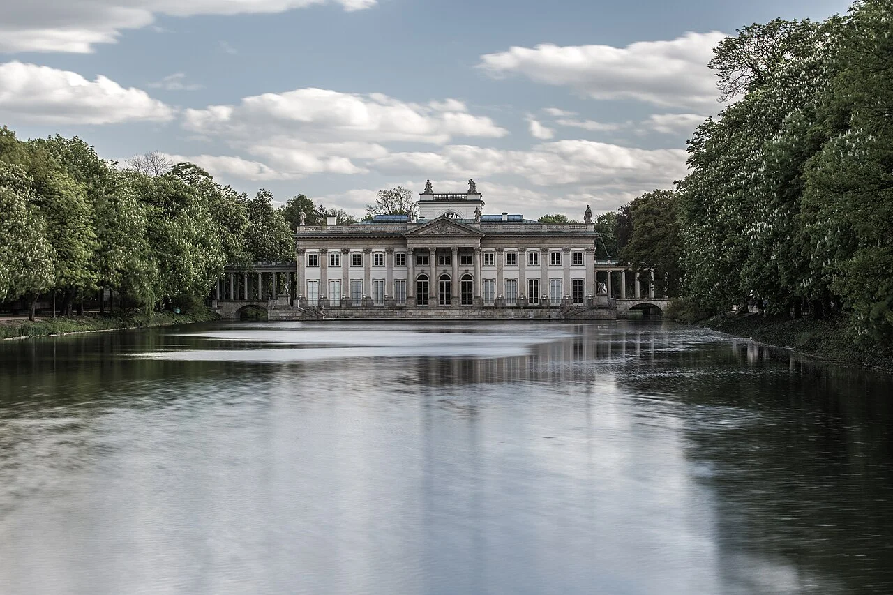 Palace on the Isle and reflections in Royal Łazienki Park, Warsaw; May 2019.