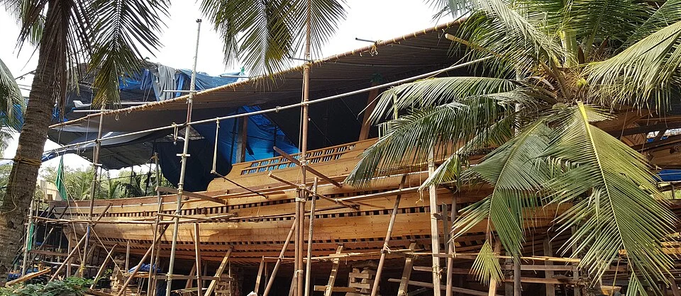An uru boat under construction in Beypore
