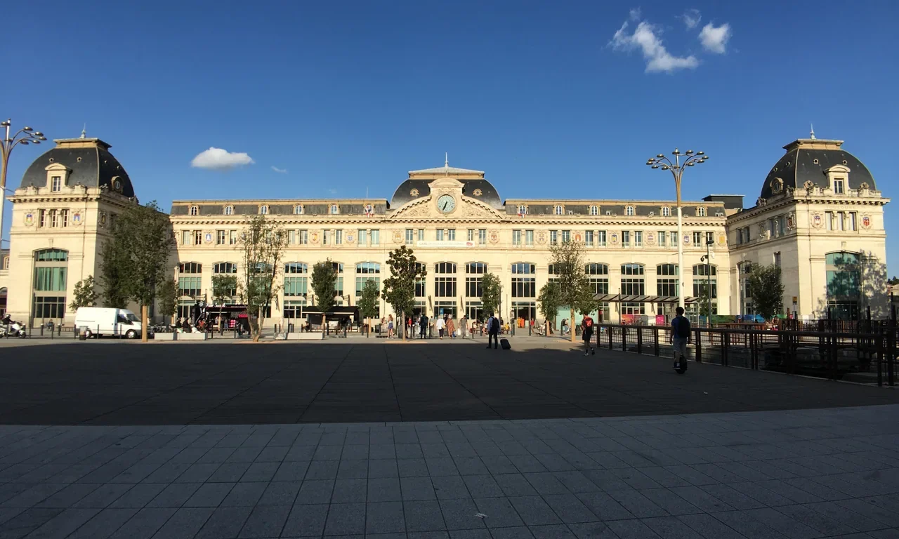 Historic facade of Toulouse Matabiau railway station, 2021