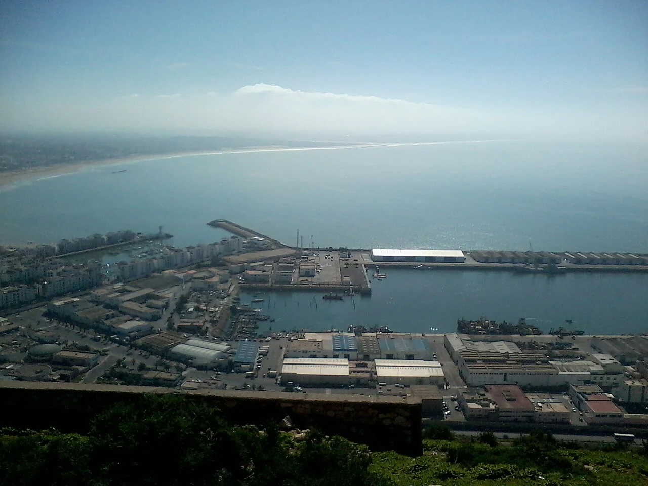 Agadir bay and port seen from Oufella; 20 November 2012