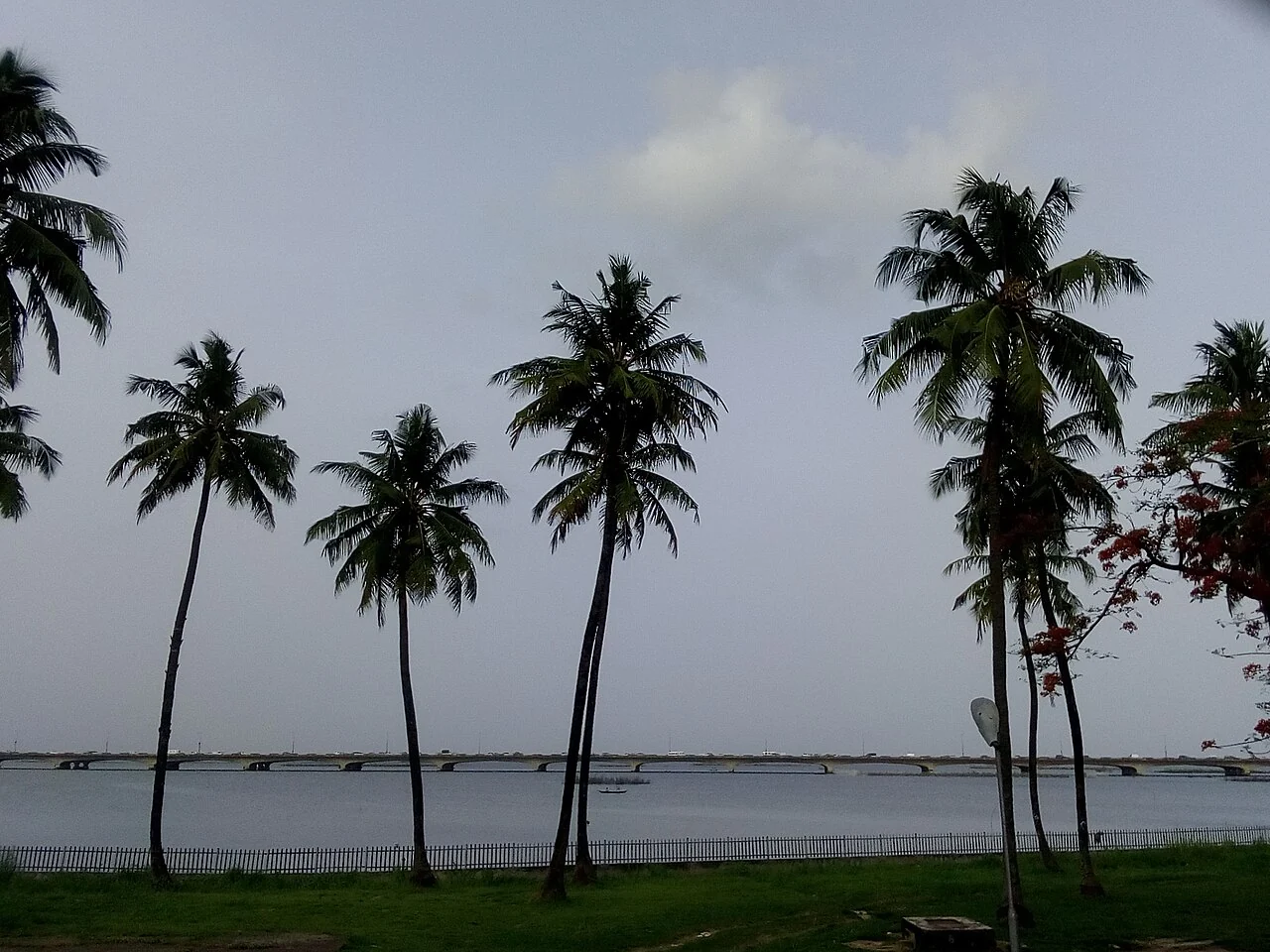 Lagoon view from the University of Lagos setting; Legend Rosie, 6 April 2018, not evidence of unrestricted campus access