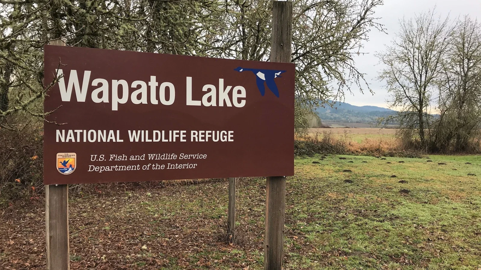 Wapato Lake sığınağı giriş tabelası; Forest Grove şehir parkı değildir