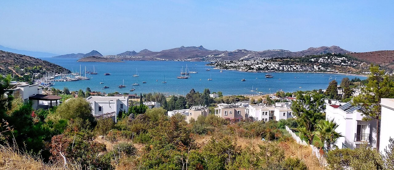 Bodrum Bitez koyu ve yerleşimi, Eylül 2013; güncel plaj işletmesi, restoran listesi veya servis düzeni değildir.
