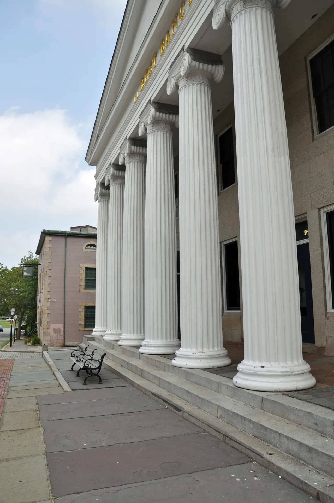 Double Bank Building exterior on Water Street, NPS archive