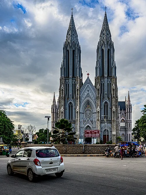 Exterior of St Philomena Church in Mysuru