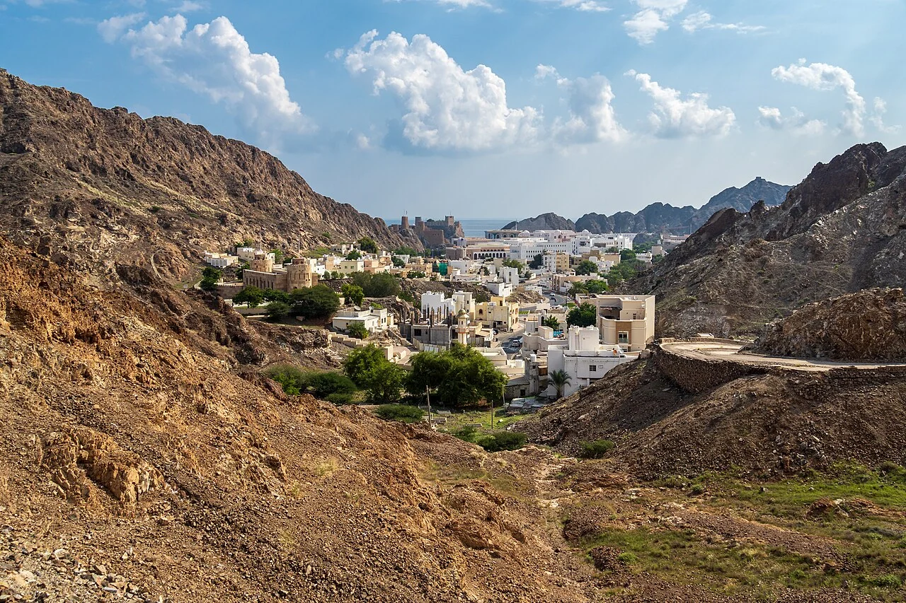 Old Muscat hills and settlement; Domenico Convertini, 17 November 2024