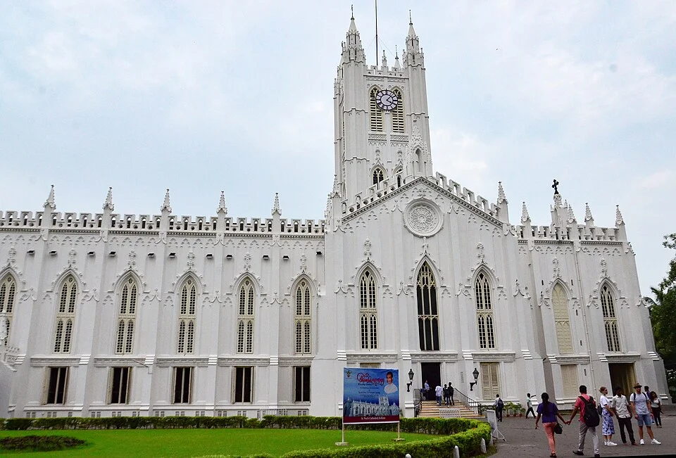 Historic exterior of St Pauls Cathedral, Kolkata