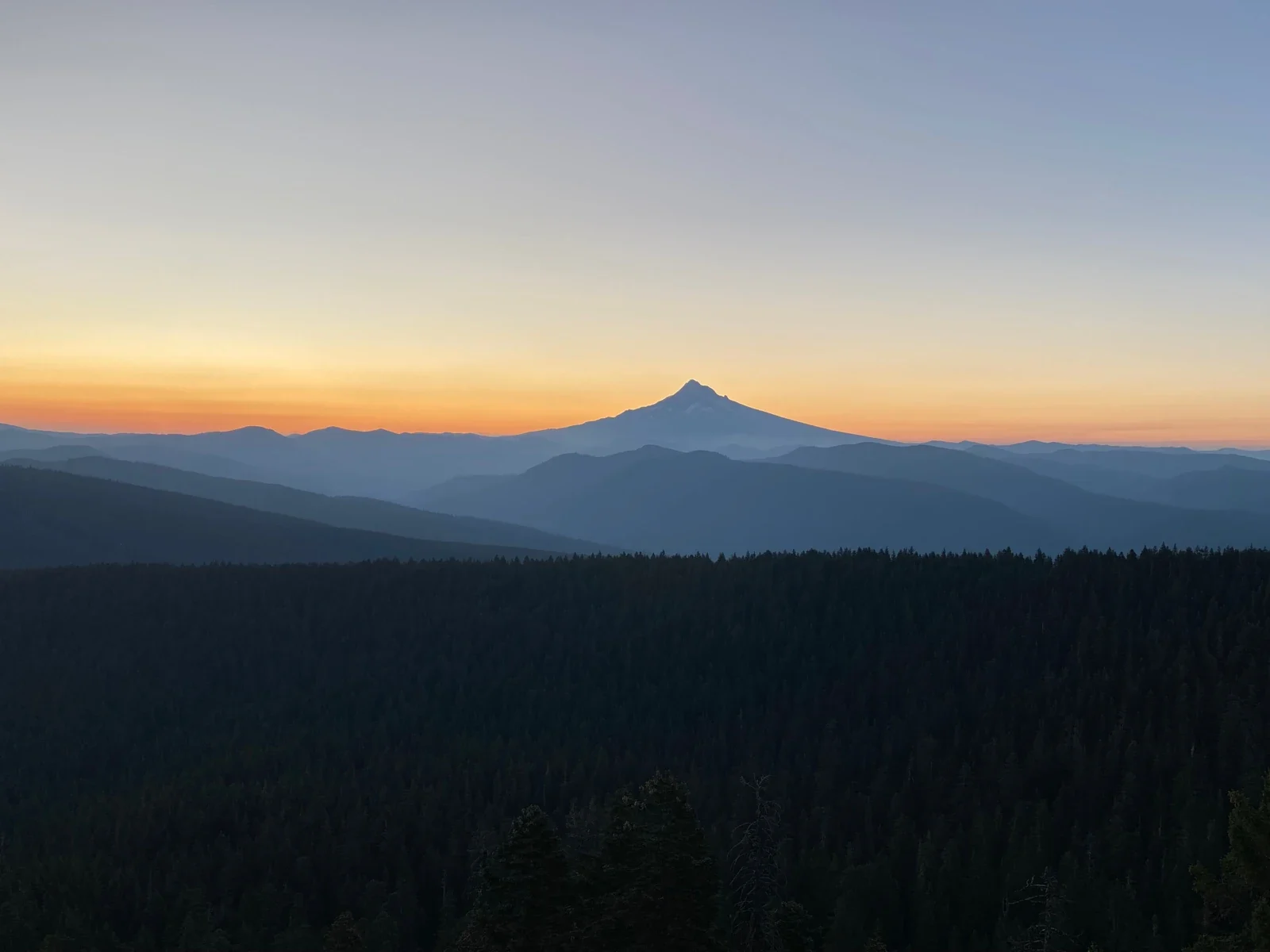 Sunrise over Mount Hood from Sherrard Point, regional archive