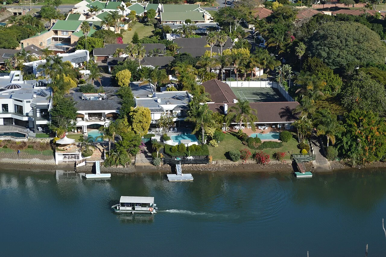 Nahoon River and surrounding housing; South African Tourism, 26 June 2013