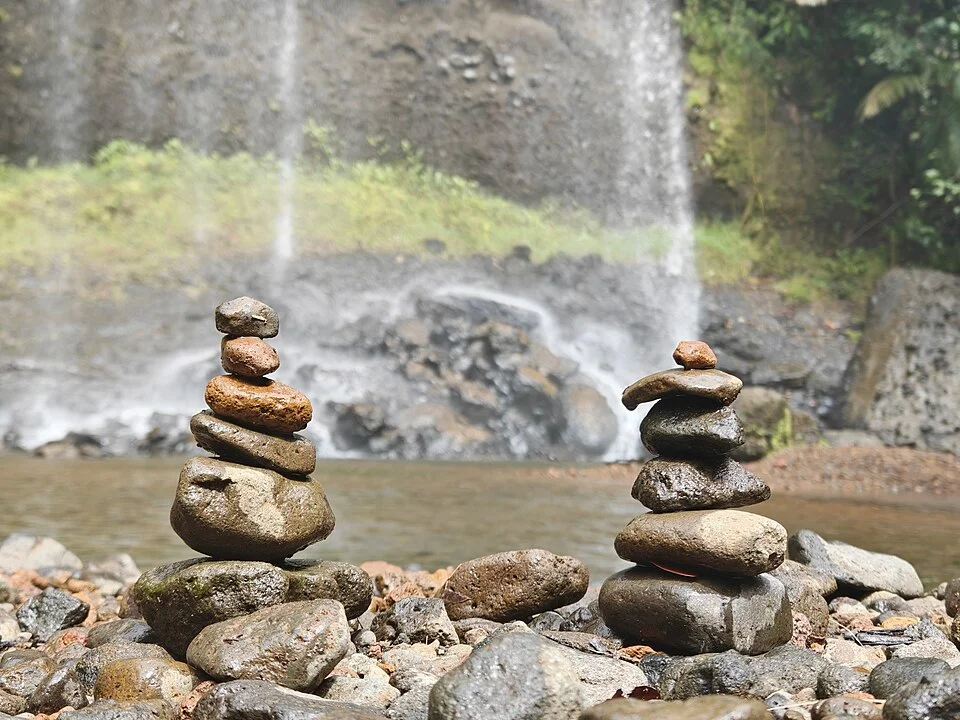 Ngardmau waterfall on Babeldaob, Palau