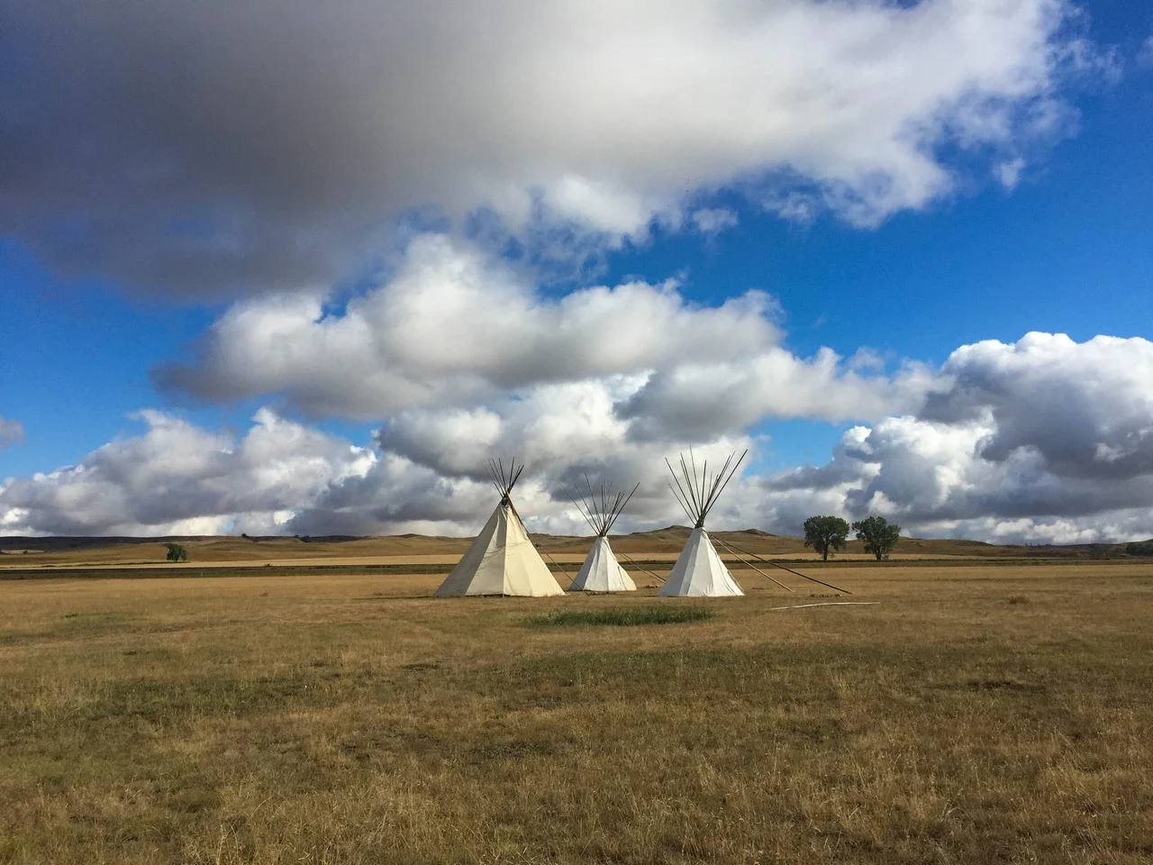 Three tipis near Fort Union, NPS archive