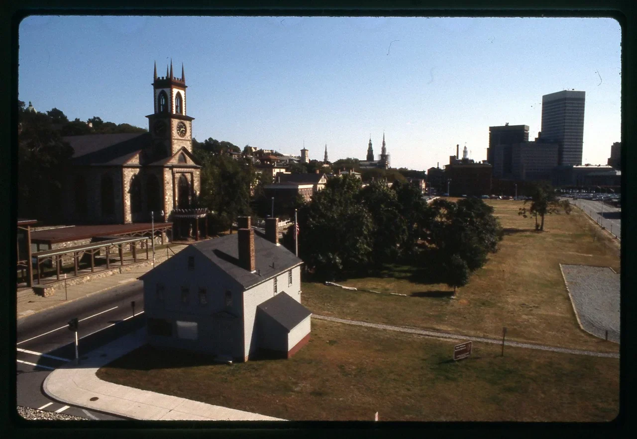 Antram-Grey House and Cathedral of St John surroundings, 1980 NPS archive