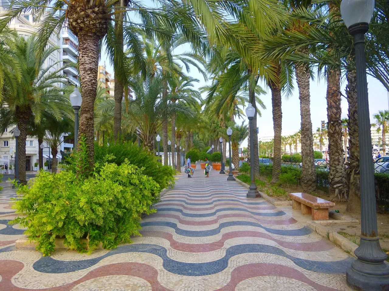 Explanada de Espana promenade in Alicante, archival view from 2018