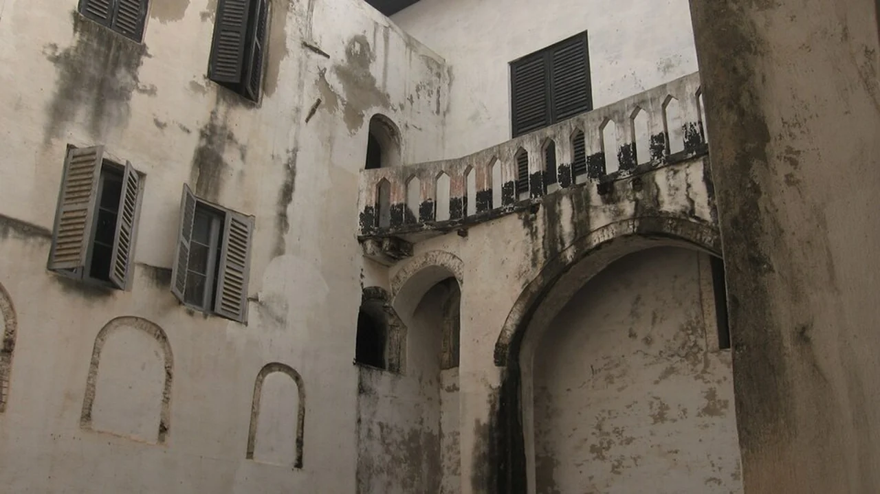 Elmina Castle mimari ayrıntısı, Ocak 2007