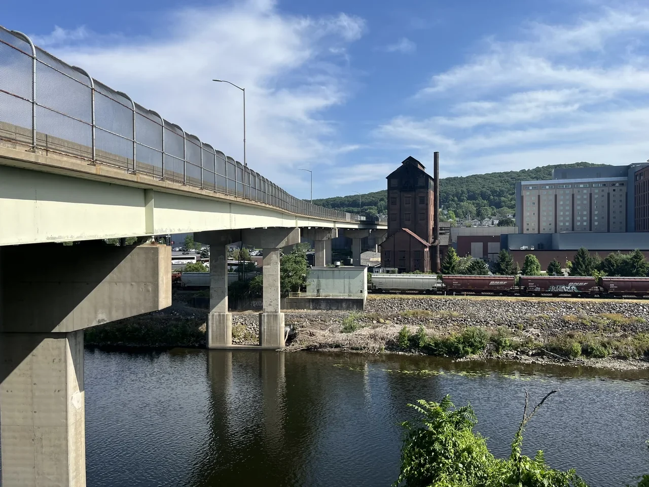 Minsi Trail Bridge view, Bethlehem, June 2024