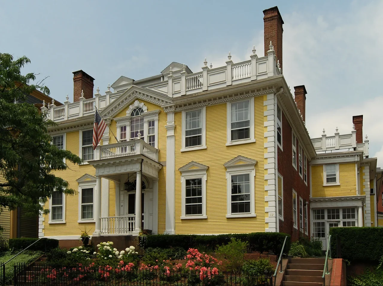 Historic Waterman Street house seen from the street, archive