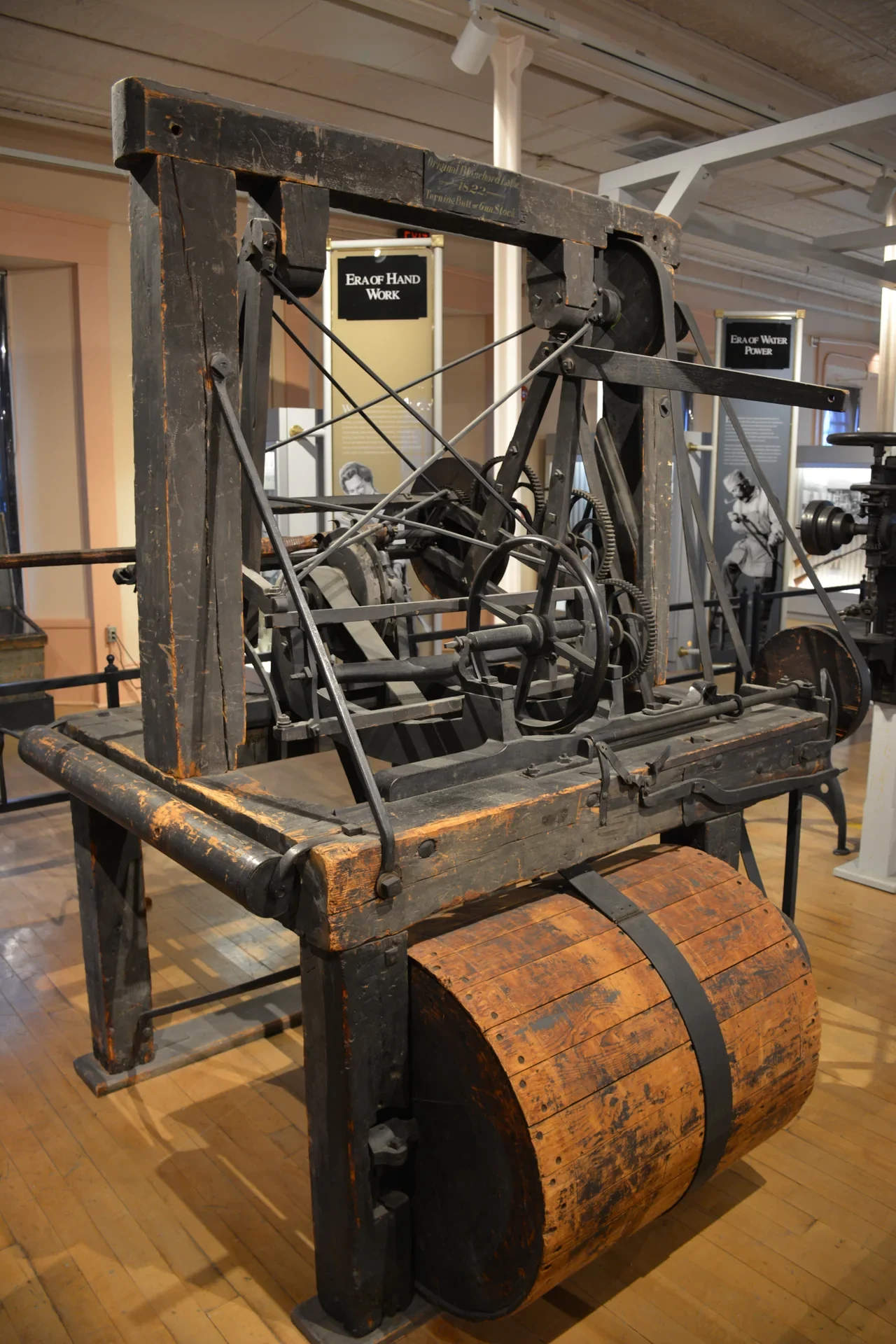 Springfield Armory ziyaretçi merkezindeki tarihî Blanchard tornası