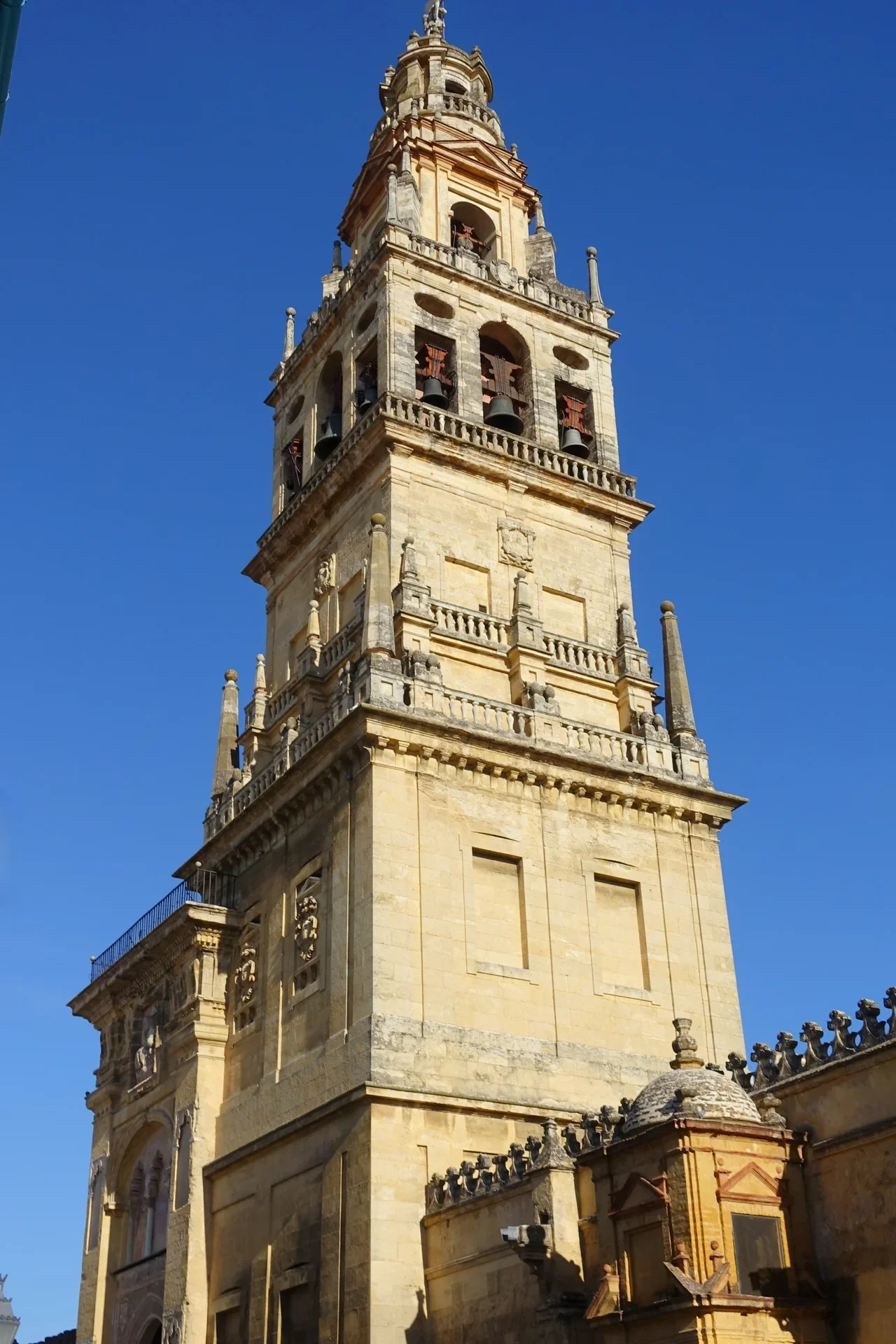 Exterior view of the bell tower of Córdoba Mosque-Cathedral, October 2014