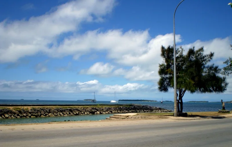 Seafront and coastal road at Nukuʻalofa, Tonga