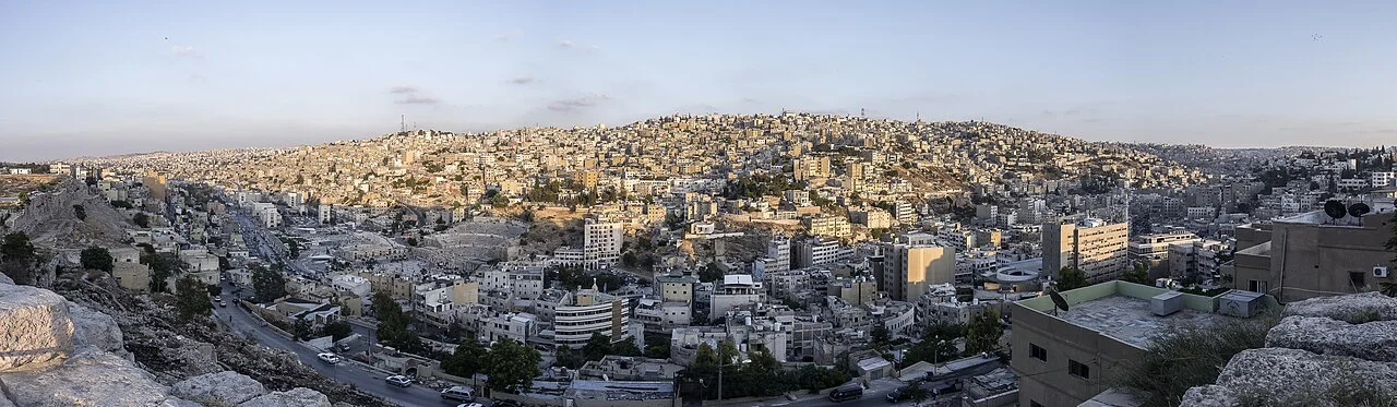 Panorama across the hills of East Amman; June 2015.