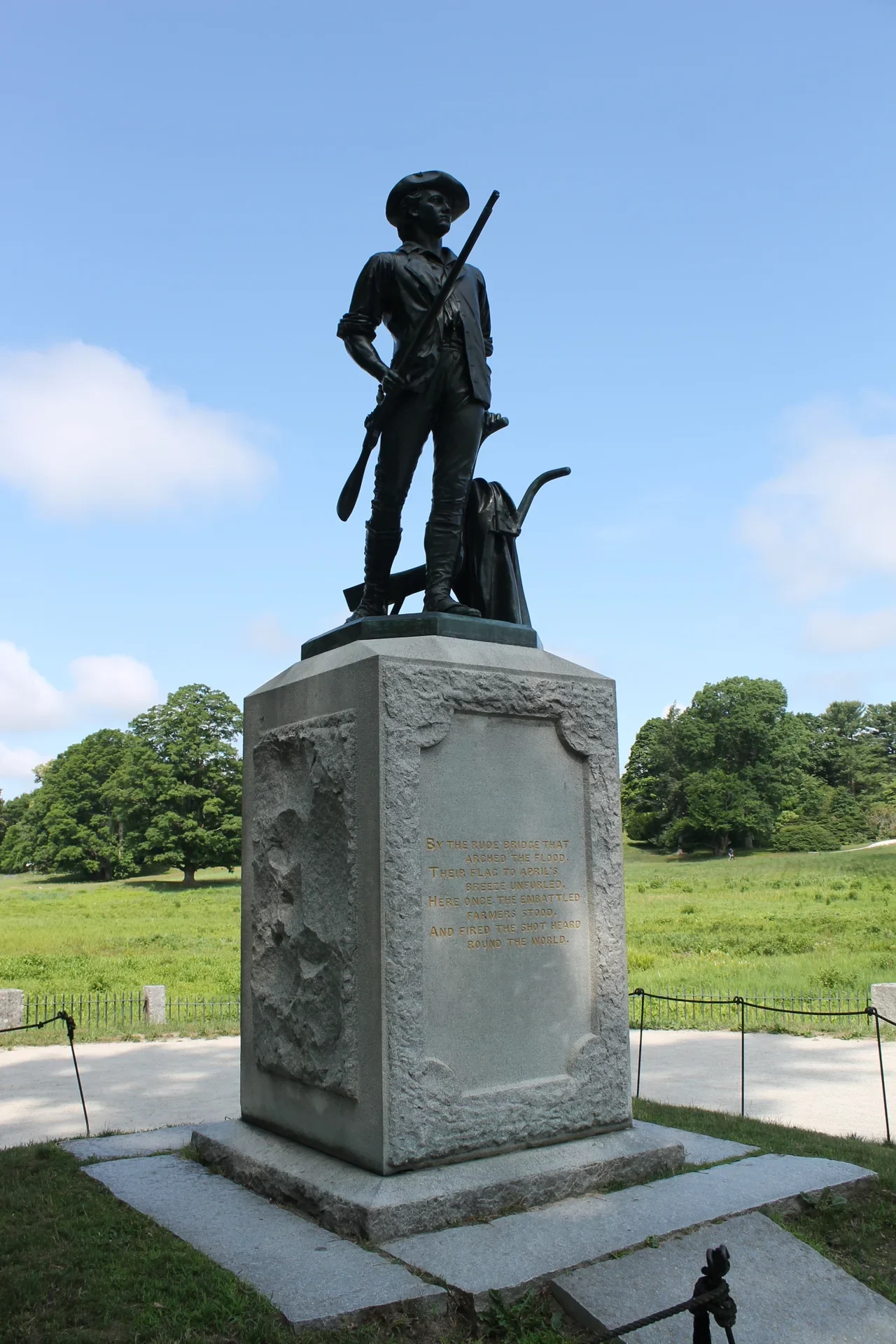 The 1875 Minute Man monument near Concord North Bridge, archive