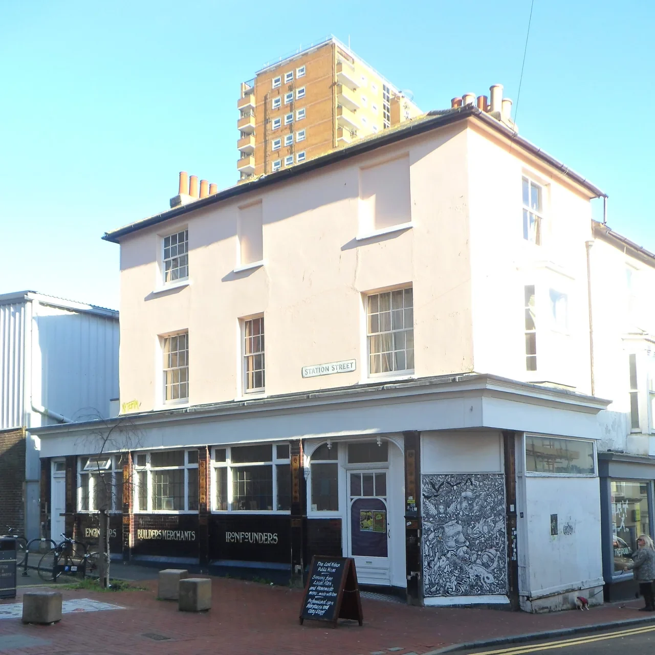 Brighton North Laine Trafalgar Street ve Station Street köşesi, 2014