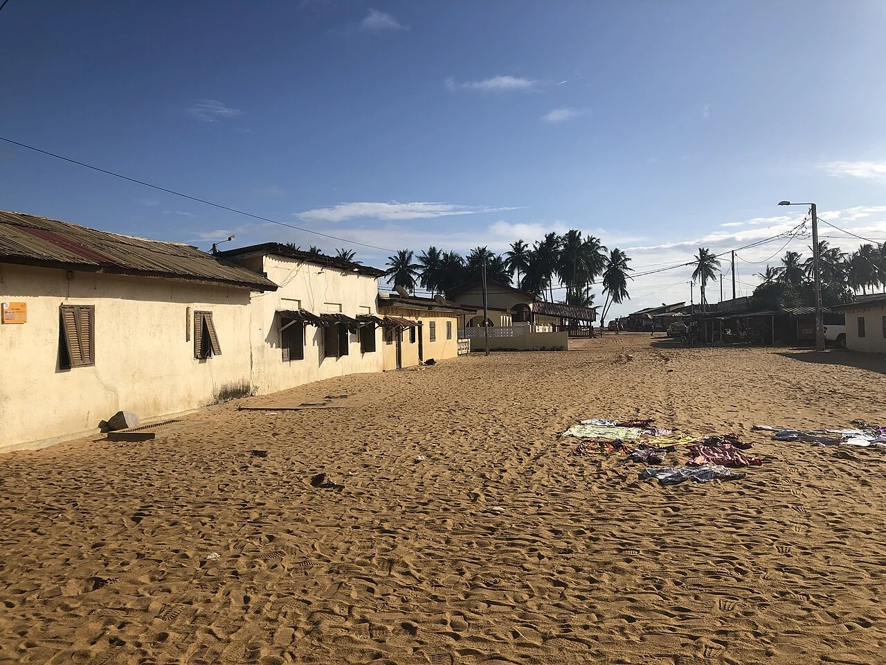 Street within the historic town of Grand-Bassam; Yamen, 24 September 2023