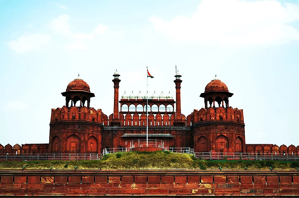 Front and entrance view of Red Fort, Delhi
