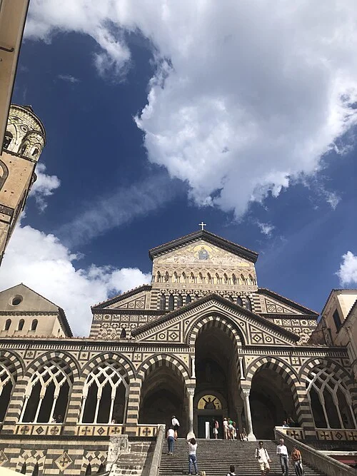 Historic exterior of Amalfi Cathedral, 2022