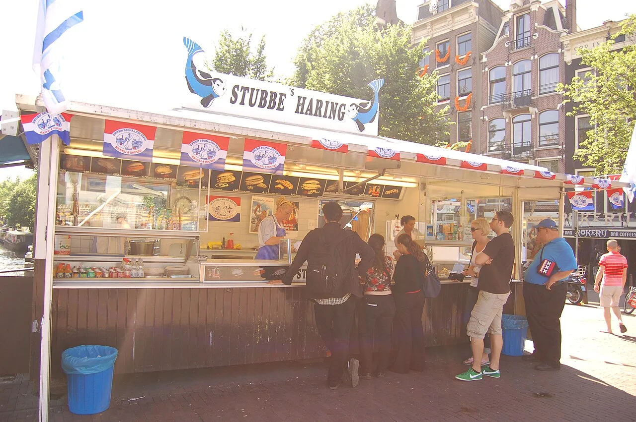 Stubbe's Haring stall, Amsterdam, 29 June 2010; archive street context, not current service information.