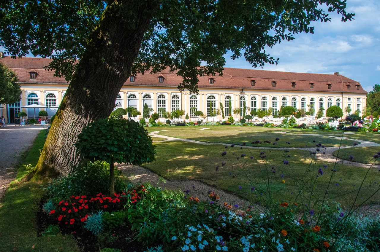Orangerie and garden in Ansbach Hofgarten, 2024