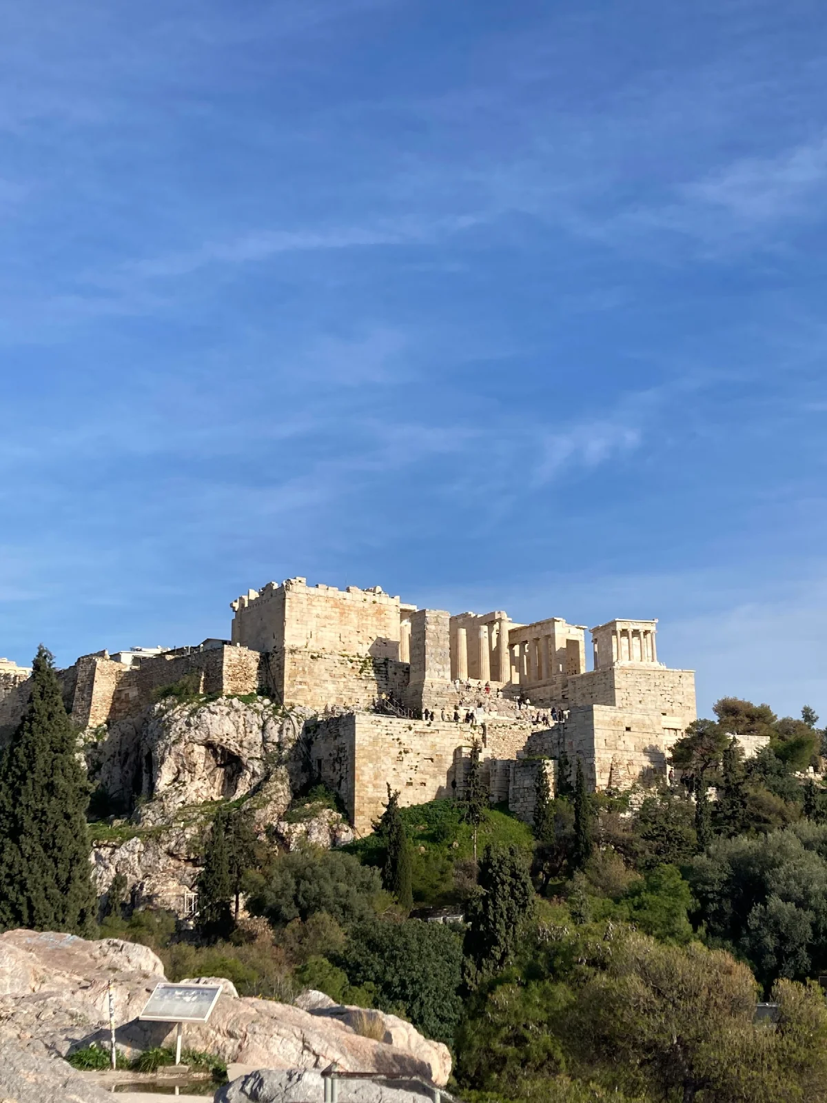 The Acropolis hill and Parthenon above the city of Athens